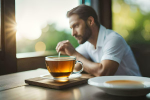a-man-drinking-tea-in-the-morning-ai-generated-free-photo