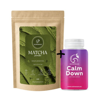 Матча на прах + Calm Down – качествен сън и намаляване на стреса