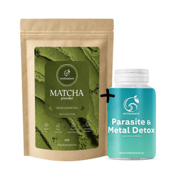 Матча на прах + Parasite & Metal Detox – прочистване и защита срещу паразити
