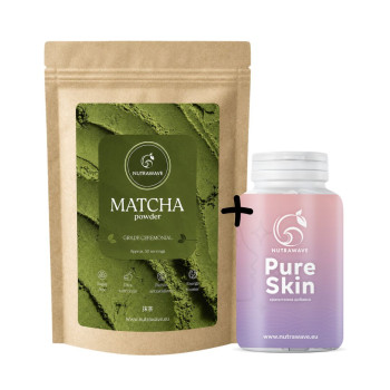 Матча на прах + Pure Skin – чиста и сияйна кожа